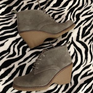 White Mountain Lambert Wedge Suede Bootie